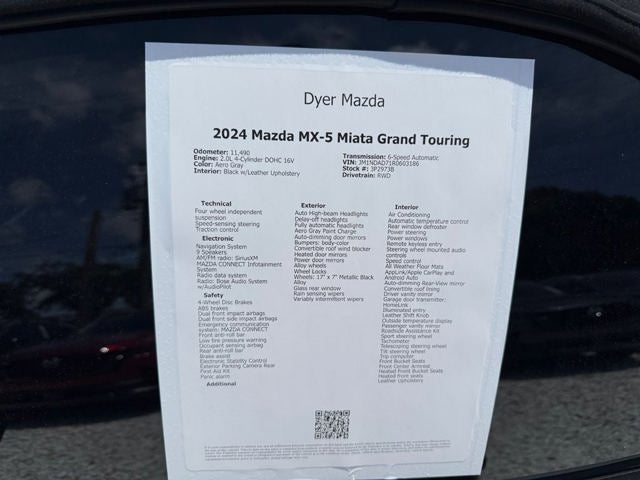 2024 Mazda Mazda MX-5 Miata Grand Touring