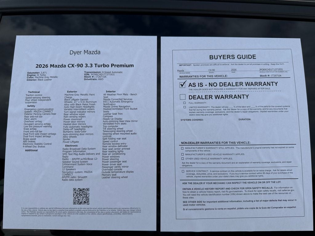 2026 Mazda Mazda CX-90 3.3 Turbo Premium