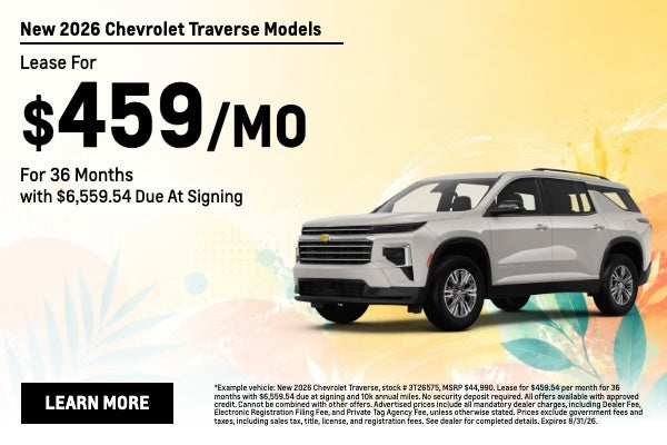 New 2026 Chevrolet Traverse Models