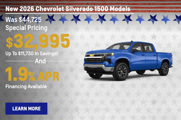 New 2026 Chevrolet Silverado 1500 Models