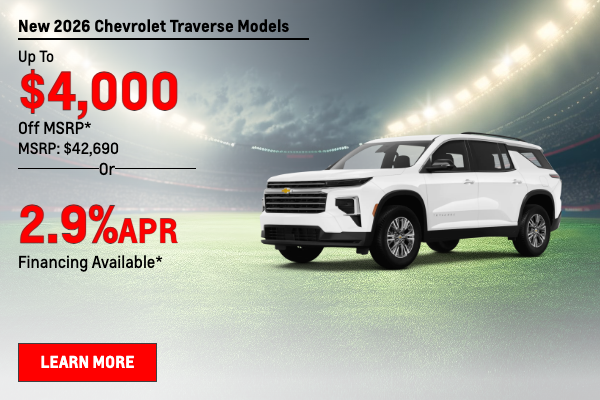 New 2026 Chevrolet Traverse Models